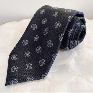 ERMENEGILDO ZEGNA SILK MEDALLION TIE 58" X W 3.5"